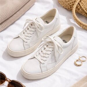 🤍 Madewell MWL White Leather Sneakers | Women’s 8.5 Casual Chic